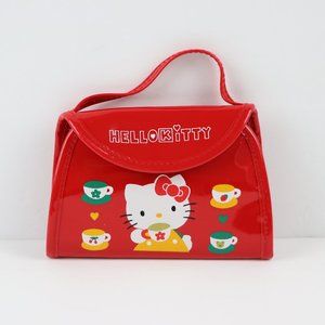 Sanrio Hello Kitty Vintage 1996 Everybody Loves Teddies Red PVC Glossy Wallet